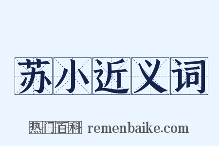 苏小近义词是什么意思的图片